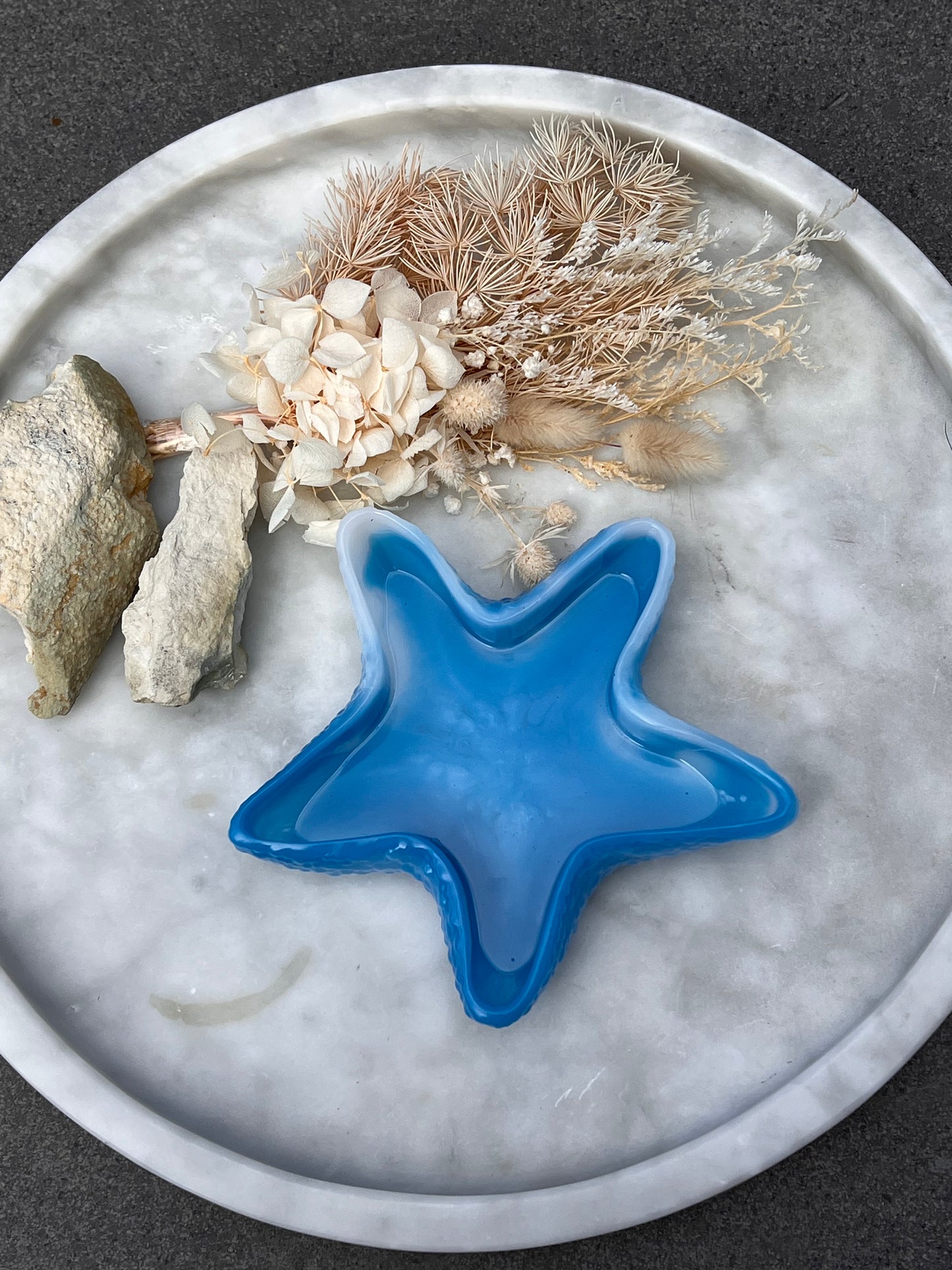 Blue & White Starfish Tray