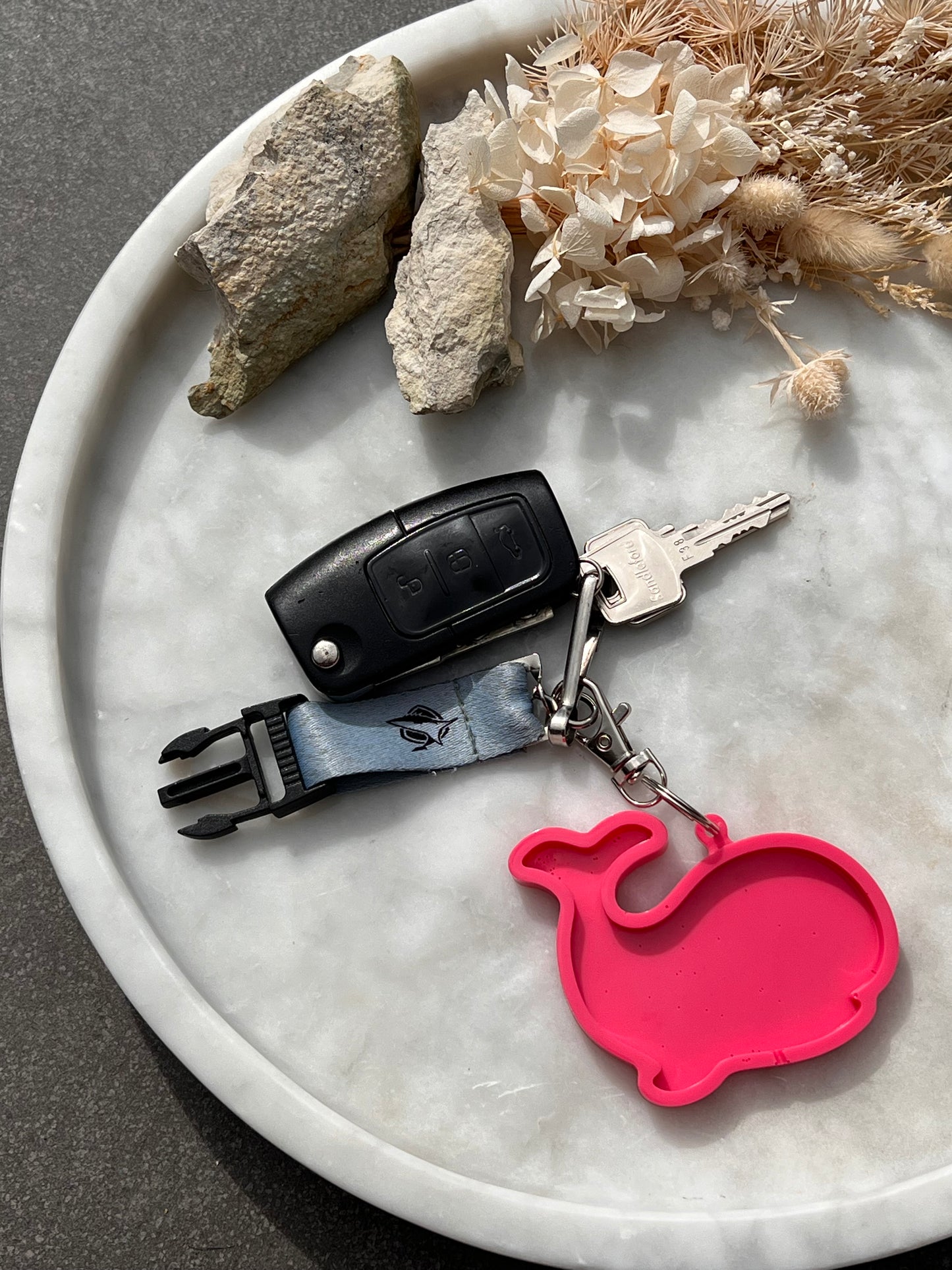 Pink Octopus & Whale XL Keychains